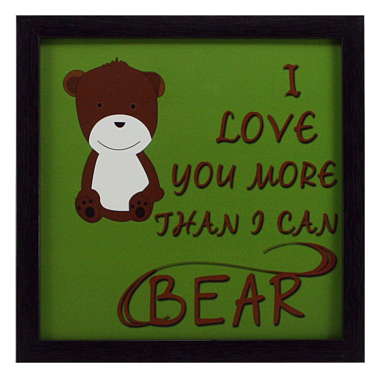 Indianara 3 Piece Set of Framed Wall Hanging Kids Room Decor Love Art Prints 8.7 INCH X 8.7 INCH Without Glass